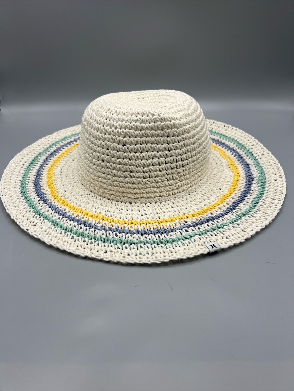 Hurley Women’s Monroe Stripe Crochet Straw Sun Hat